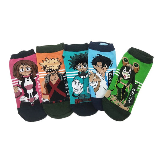 My Hero Academia Socks 5 Pairs Low Cut Anime Socks