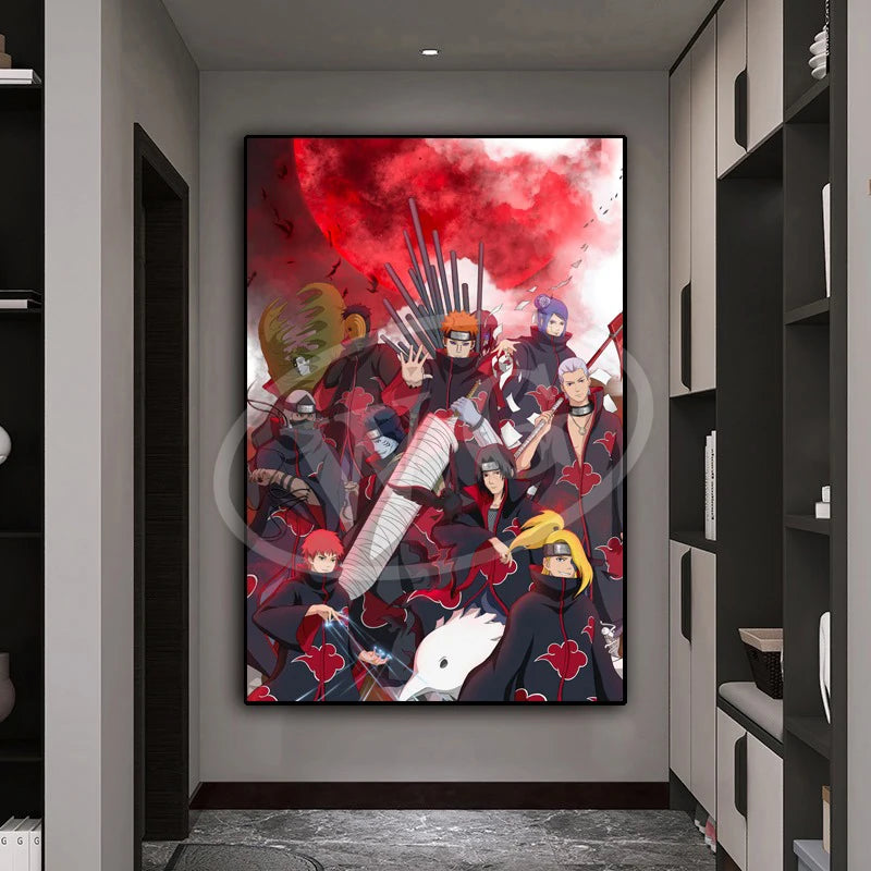 Naruto Akatsuki Poster Canvas Print Large Anime Poster