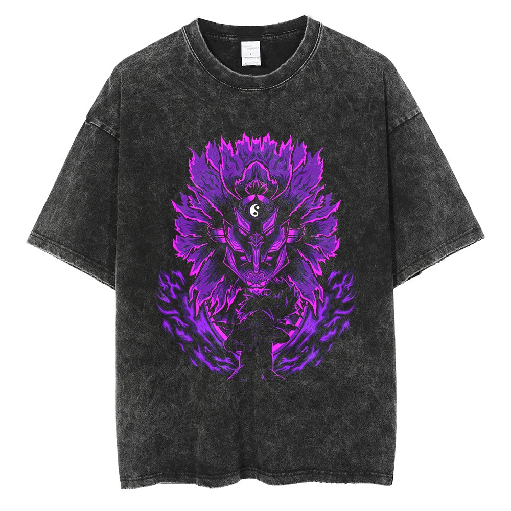 Naruto Madara Susanoo Shirt Oversized Anime Graphic Cotton Shirt