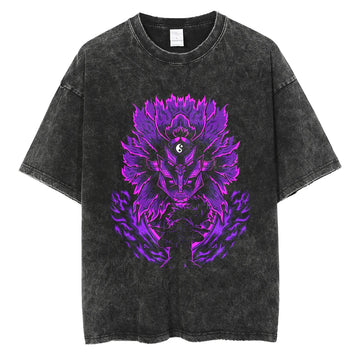 Naruto Madara Susanoo Shirt Oversized Anime Graphic Cotton Shirt