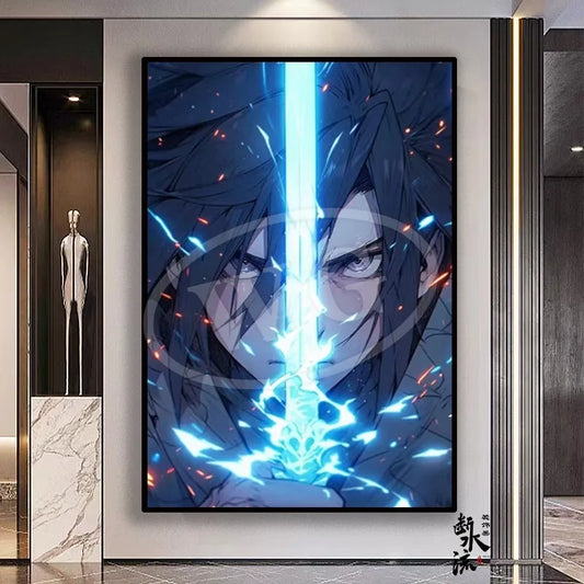Naruto Sasuke Poster Canvas Print Large Anime Poster
