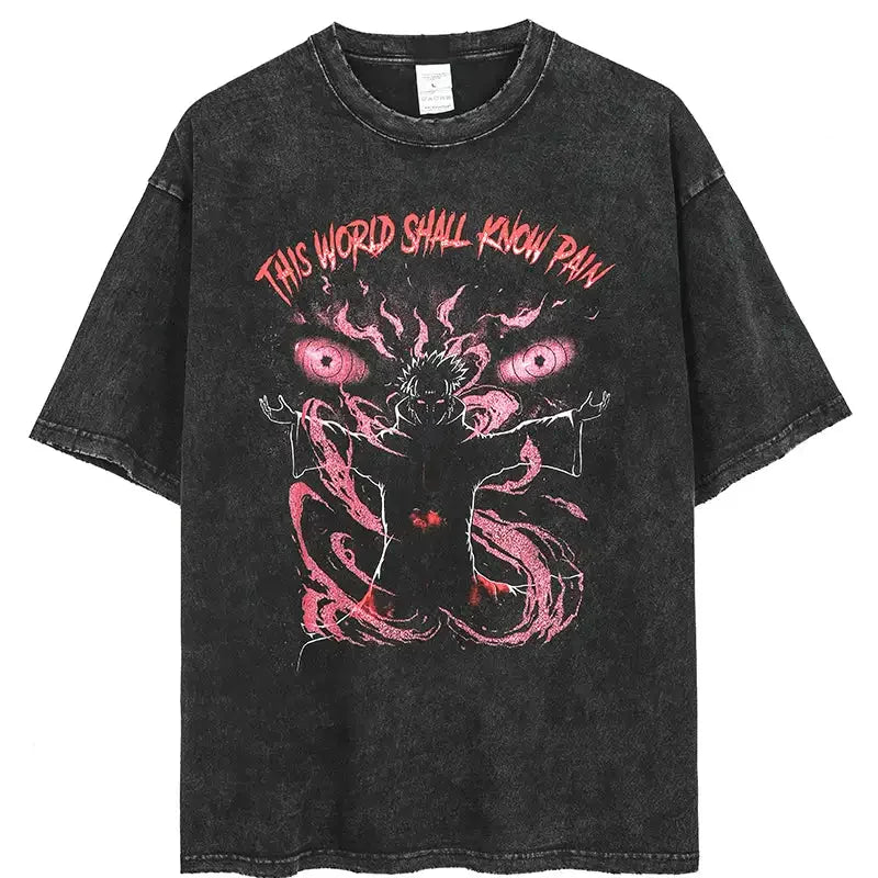 Naruto Shippuden Pain Shirt Oversized Anime Graphic Cotton Shirt