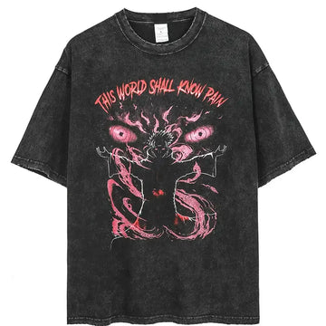 Naruto Shippuden Pain Shirt Oversized Anime Graphic Cotton Shirt