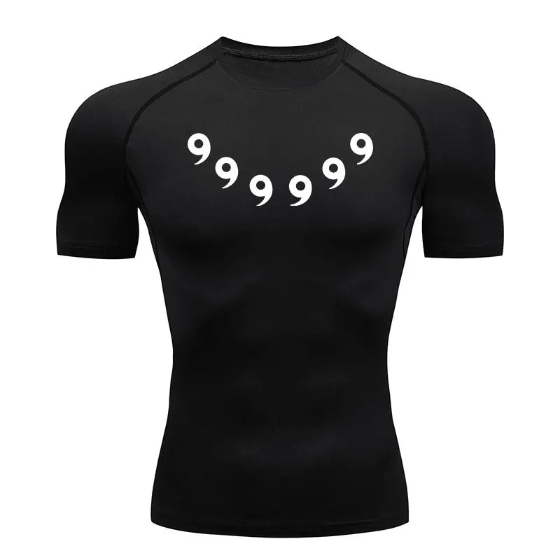 Naruto Style Anime Compression Shirt - Men's Fitness Rash Guard