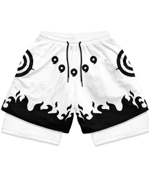 Naruto Style Anime Compression Shorts - Men's Workout Shorts