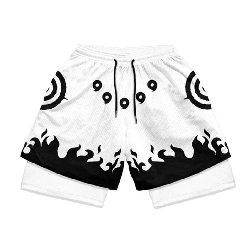 Naruto Style Anime Compression Shorts - Men's Workout Shorts