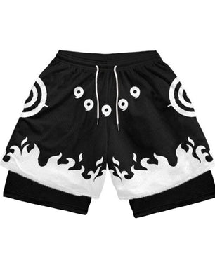 Naruto Style Anime Compression Shorts - Men's Workout Shorts