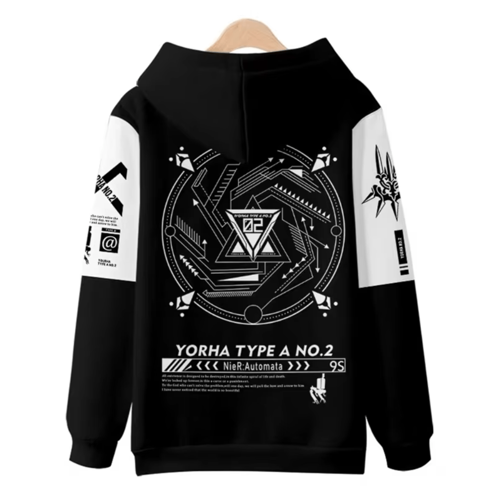 NieR Automata Hoodie A2 Fleece Anime Hoodie Cotton Polyester Blend