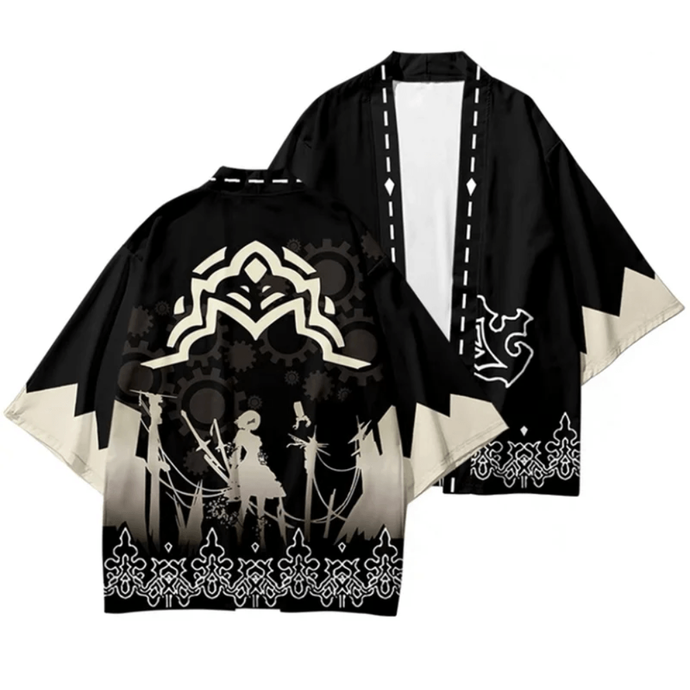 NieR Automata Kimono Top 2b Fleece Anime Kimono Shirt