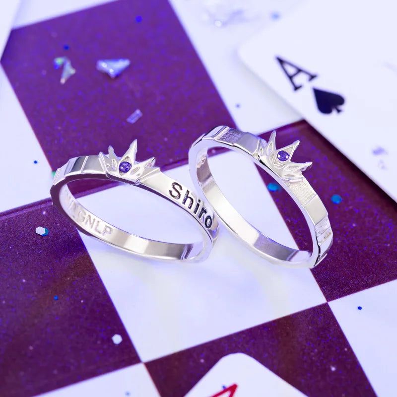 No Game No Life Sora Shiro 925 Sterling Silver Anime Ring