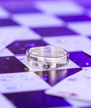No Game No Life Sora Shiro 925 Sterling Silver Anime Ring