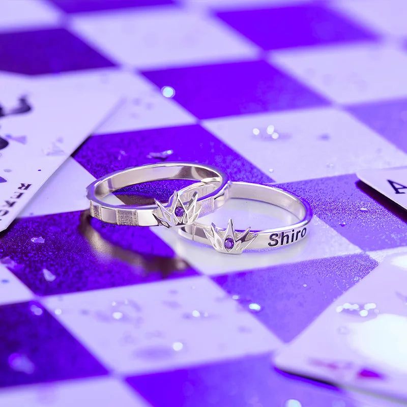 No Game No Life Sora Shiro 925 Sterling Silver Anime Ring