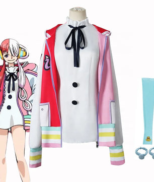 One Piece Film Red Uta Cosplay Costume 4pc Anime Cosplay Set