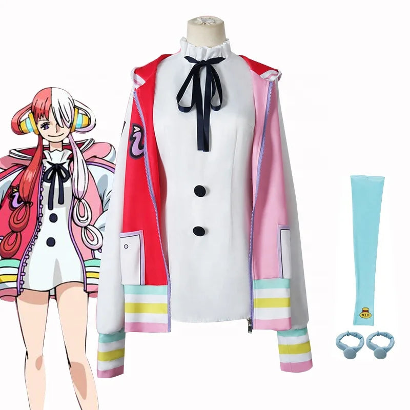 One Piece Film Red Uta Cosplay Costume 4pc Anime Cosplay Set