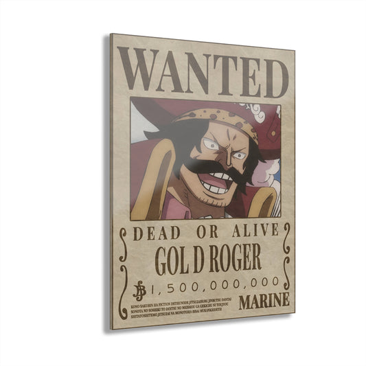 One Piece Gol D Roger Wanted Poster Acrylic Print - Anime Wall Art