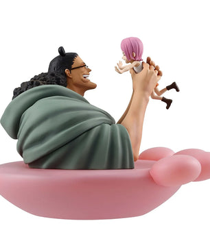 One Piece Kuma and Bonney Dramatic Memories Revible Moment Ichibansho Figure