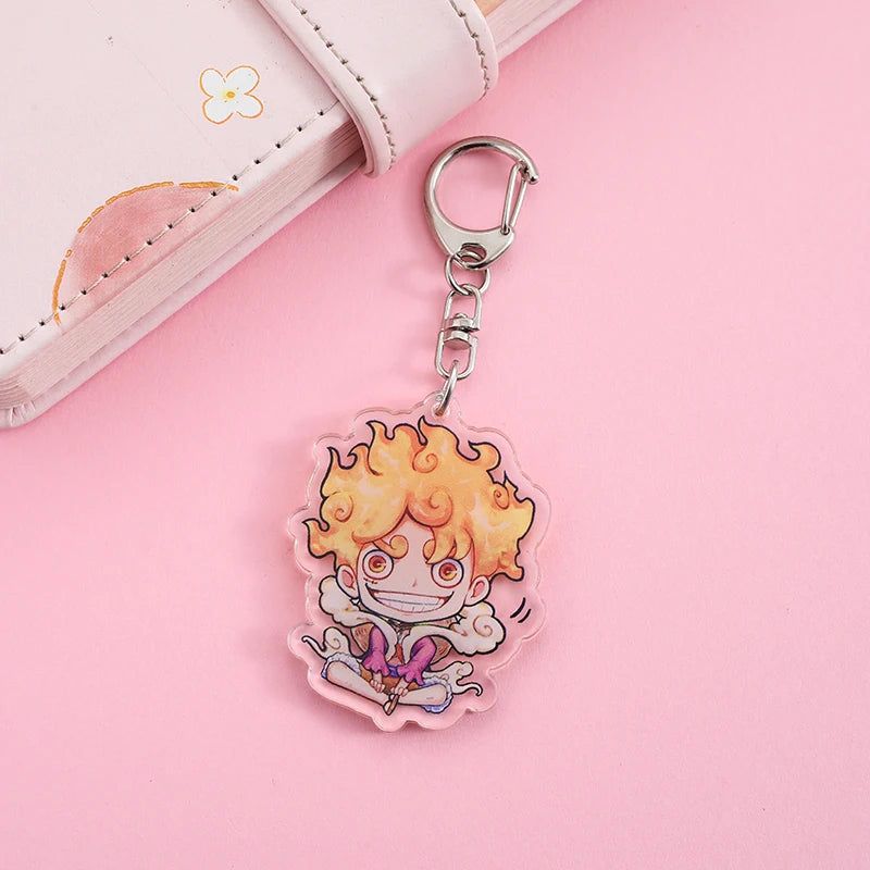 One Piece Luffy Gear 4 Keychain Acrylic Bag Charm