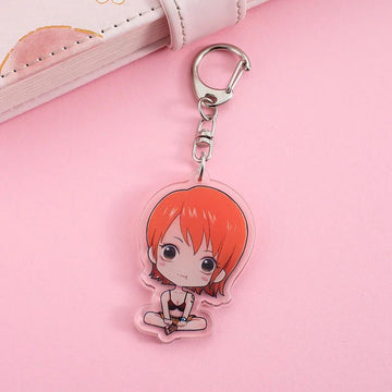 One Piece Nami Keychain Chibi SItting Bag Charm