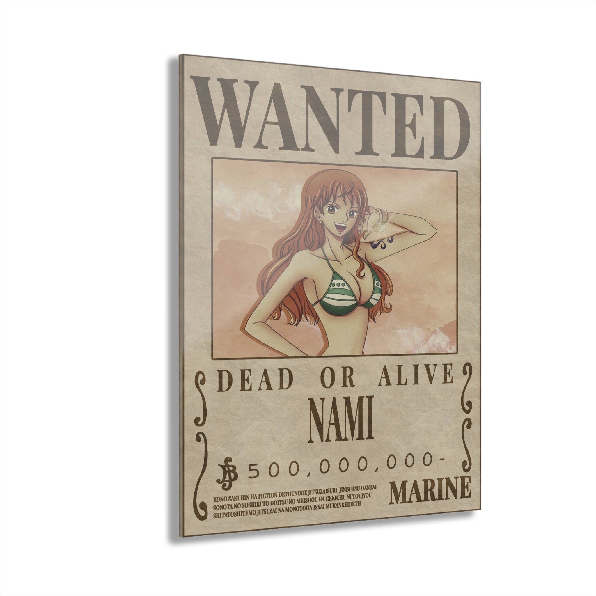 One Piece Nami Wanted Poster Acrylic Prints - Anime Wall Art