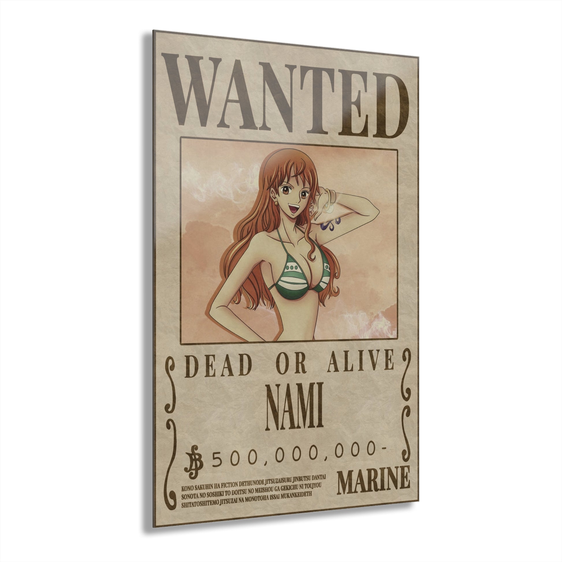 One Piece Nami Wanted Poster Acrylic Prints - Anime Wall Art