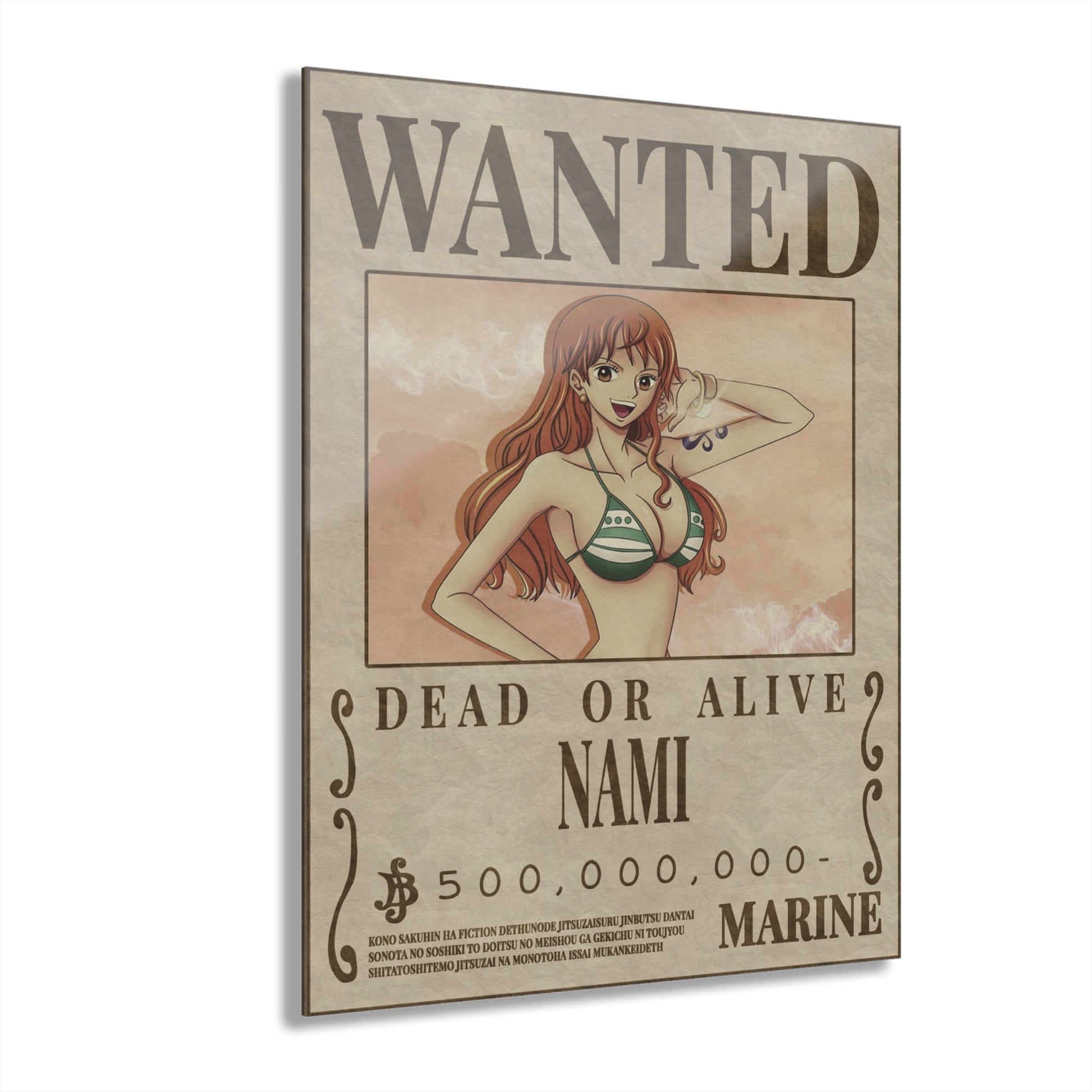 One Piece Nami Wanted Poster Acrylic Prints - Anime Wall Art