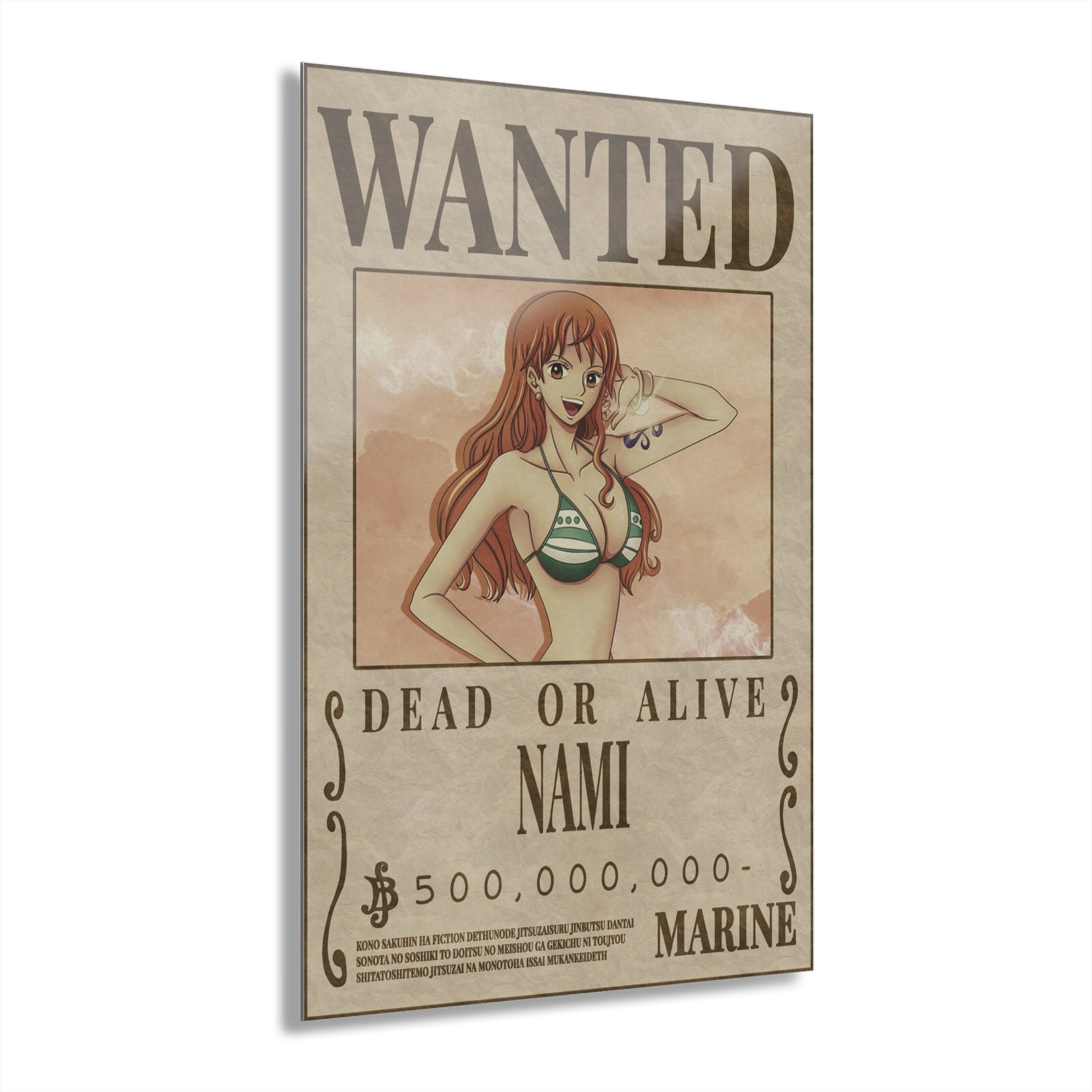 One Piece Nami Wanted Poster Acrylic Prints - Anime Wall Art