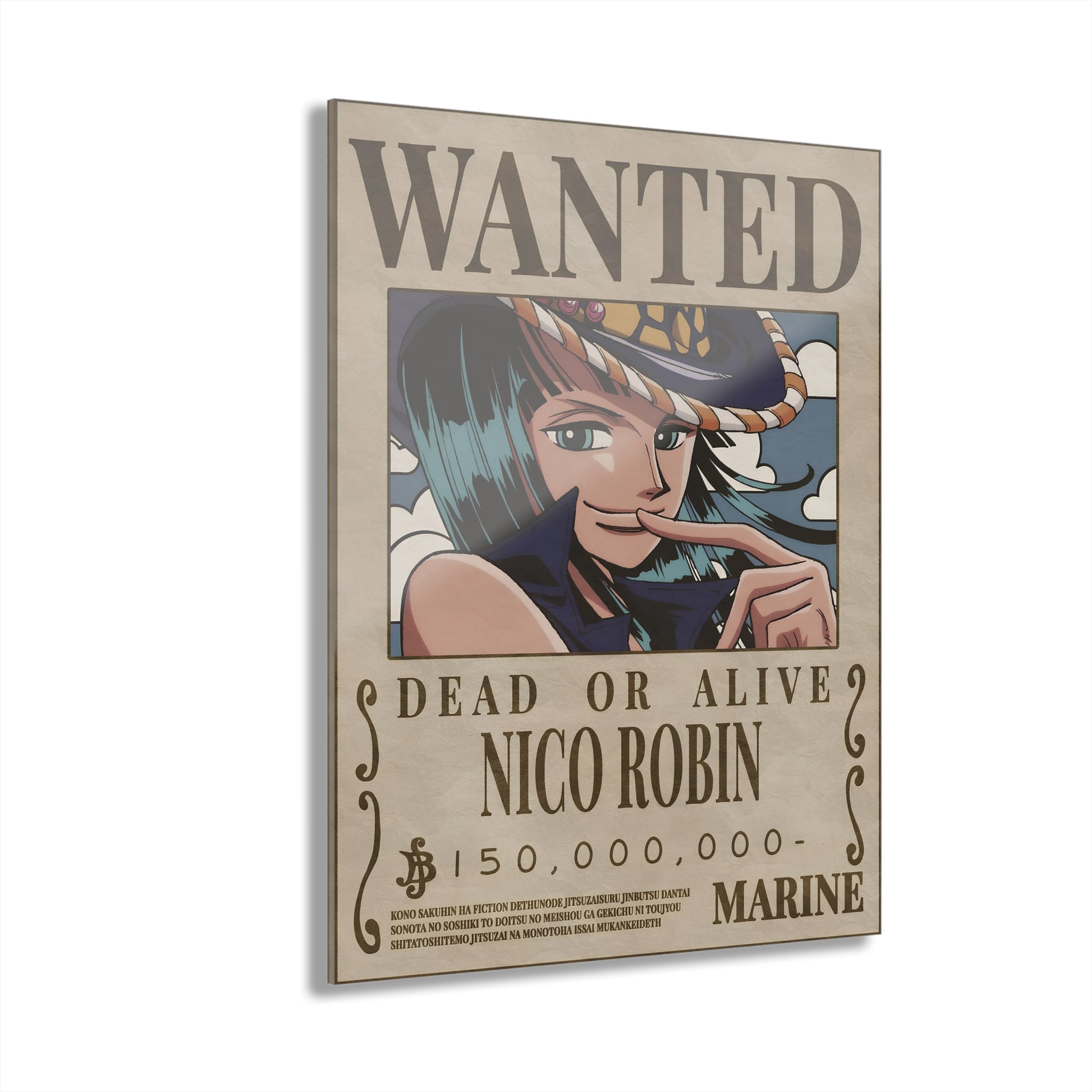 One Piece Nico Robin Wanted Poster Acrylic Print - Anime Wall Art