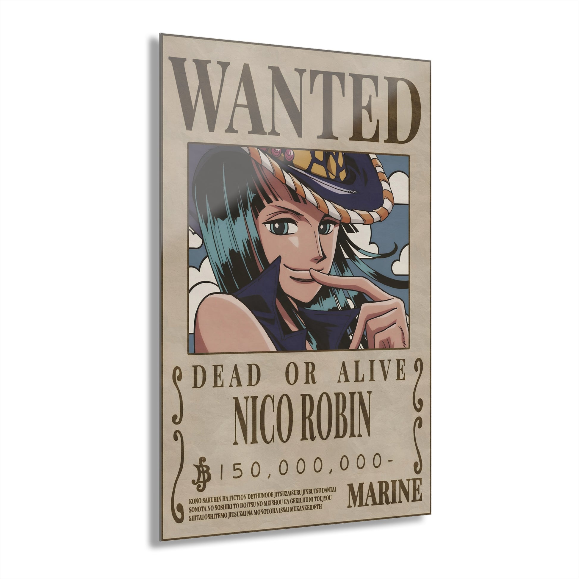 One Piece Nico Robin Wanted Poster Acrylic Print - Anime Wall Art