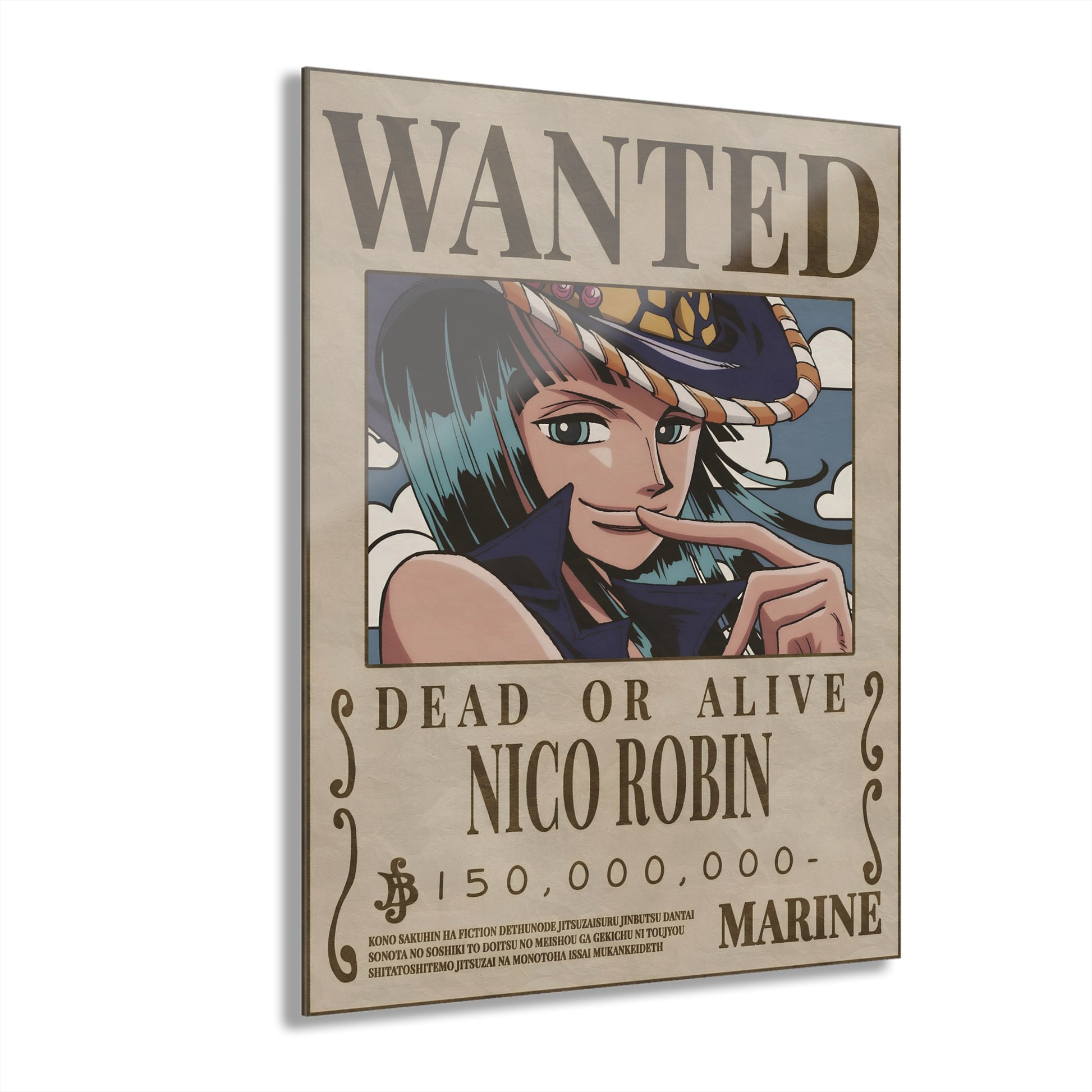 One Piece Nico Robin Wanted Poster Acrylic Print - Anime Wall Art