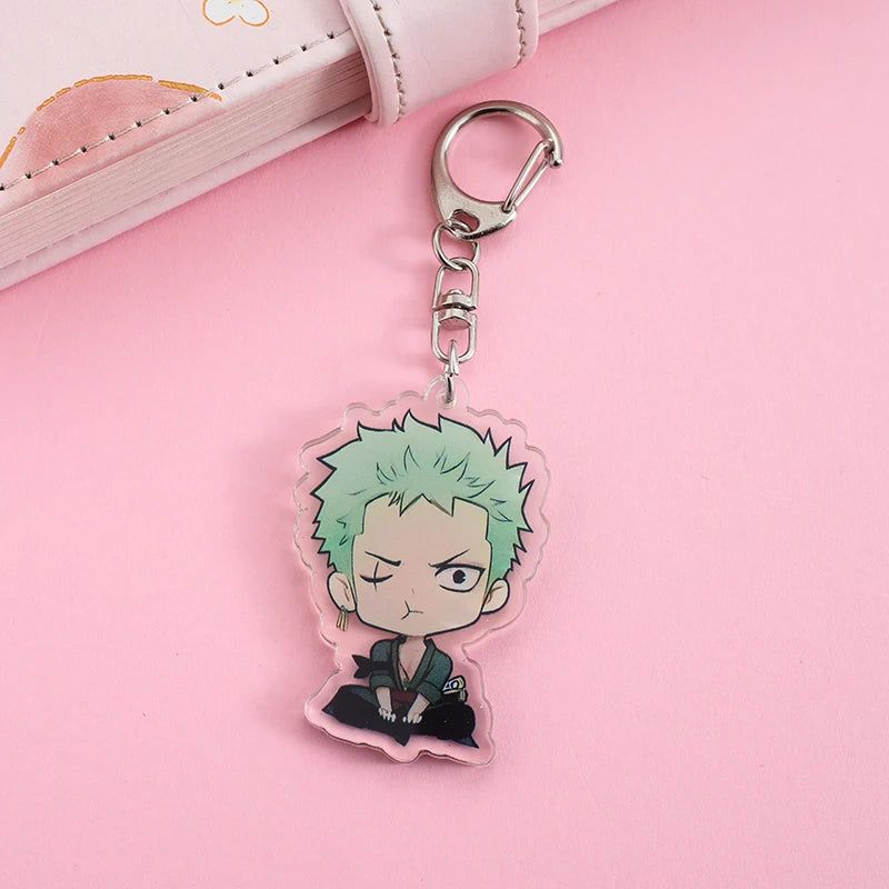 One Piece Roronoa Zoro Keychain Chibi SItting Bag Charm