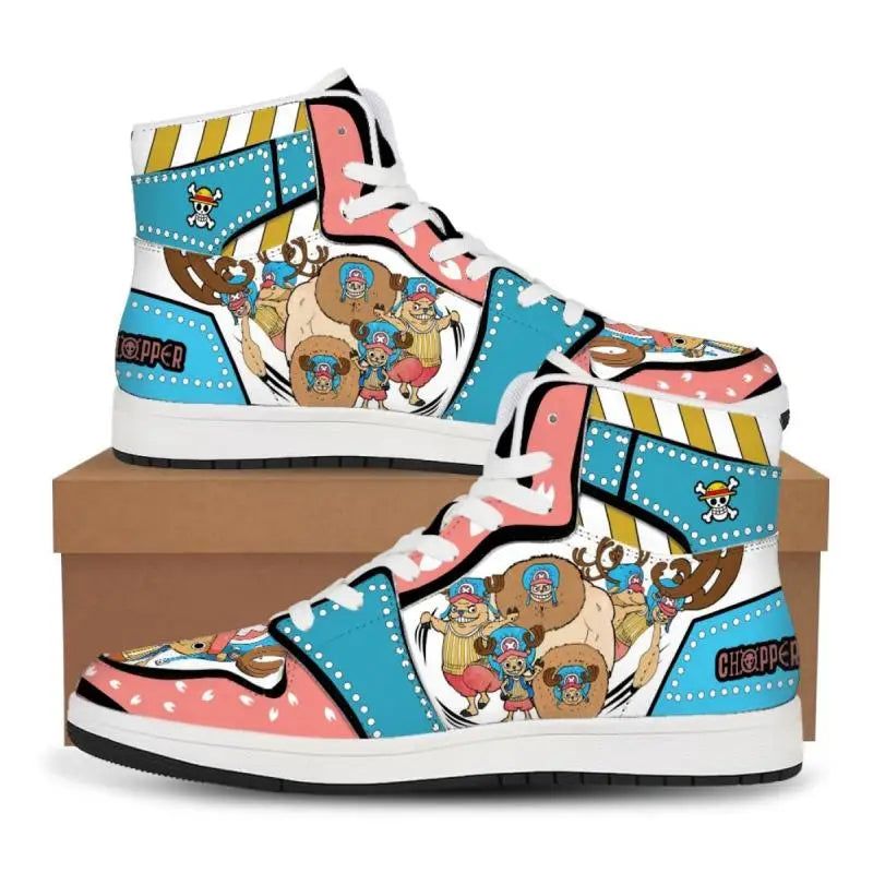 One Piece Shoes Tony Tony Chopper High Top Basketball Shoes Cosplay