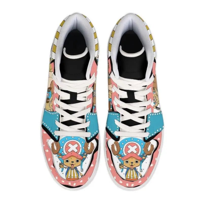 One Piece Shoes Tony Tony Chopper High Top Basketball Shoes Cosplay