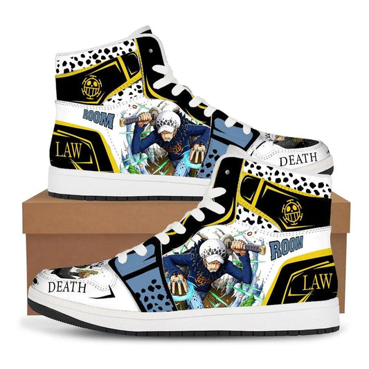 One Piece Shoes Trafalgar Law High Top Basketball Shoes Cosplay