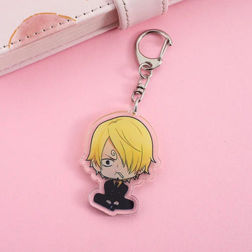 One Piece Vinsmoke Sanji Keychain Chibi SItting Bag Charm