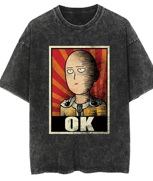 One Punch Man Saitama Shirt Vintage Style Anime Shirt
