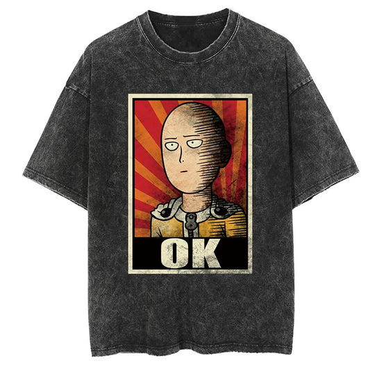 One Punch Man Saitama Shirt Vintage Style Anime Shirt