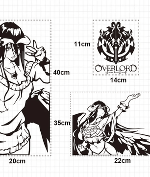 Overlord Albedo Anime Sticker Decals For PC Case