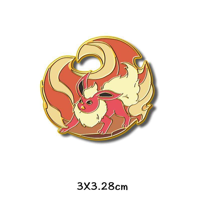 Pokemon Anime Flareon Eeveelution Enamel Pin Anime Brooch Jewellery