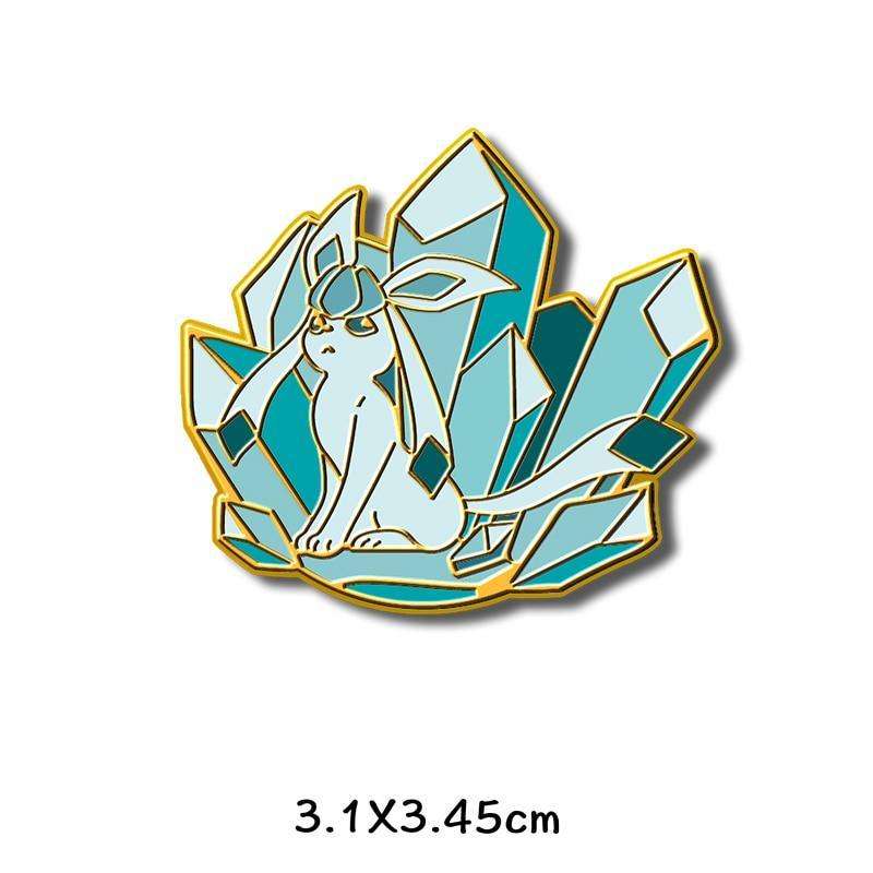 Pokemon Anime Glaceon Eeveelution Enamel Pin Anime Brooch