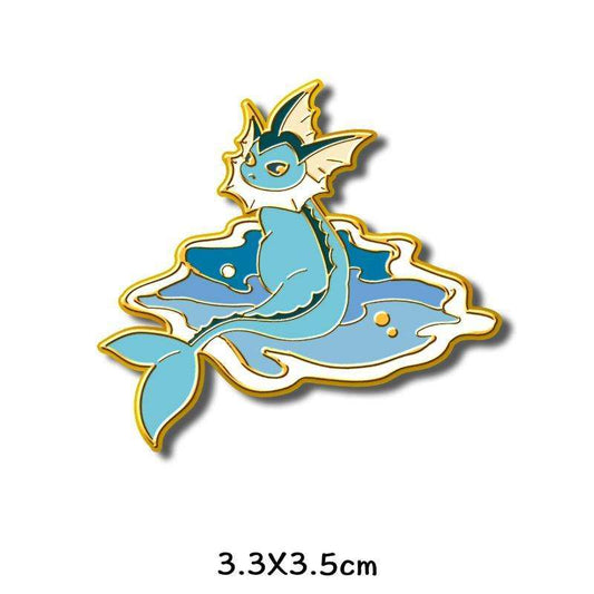 Pokemon Anime Vaporeon Eeveelution Enamel Pin Anime Brooch Jewellery