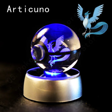 Pokemon Articuno Figure 3D Crystal Ball Night Light Lamp