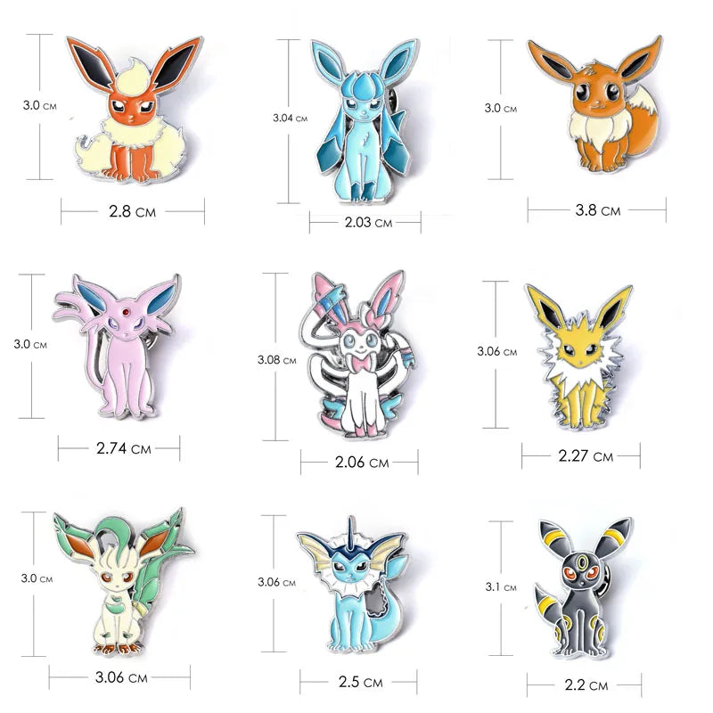 Pokemon Eeveelution Pins & Brooches Collection Box 2