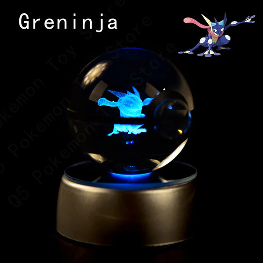 Pokemon Greninja Figure 3D Crystal Ball Night Light Lamp