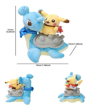 Pokemon Plush - 8 inch Pikachu Riding Lapras Plush