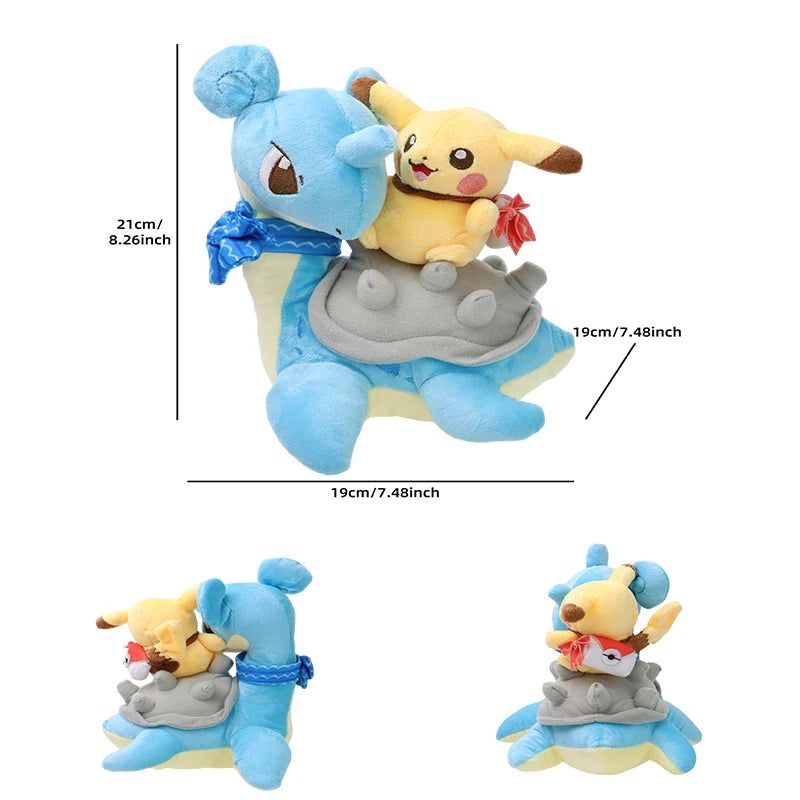 Pokemon Plush - 8 inch Pikachu Riding Lapras Plush