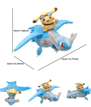 Pokemon Plush - 8 inch Pikachu Riding Latios Plush