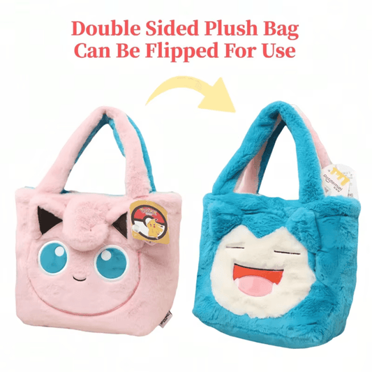 Pokemon Plush Flip Handbag - Jigglypuff Snorlax Plush Bag