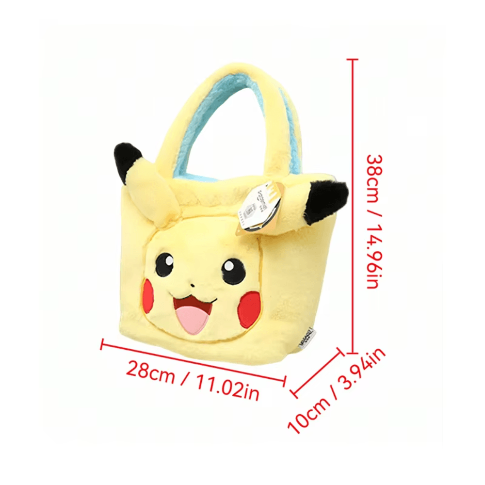 Pokemon Plush Flip Handbag - Pikachu Squirtle Plush Bag