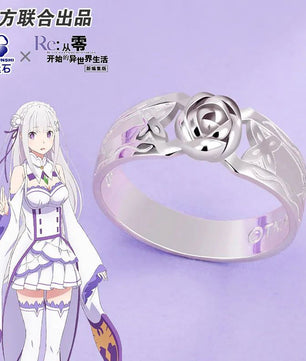 Re:Zero Life In Another World Re:Radio Emila Ring 925 Sterling Silver