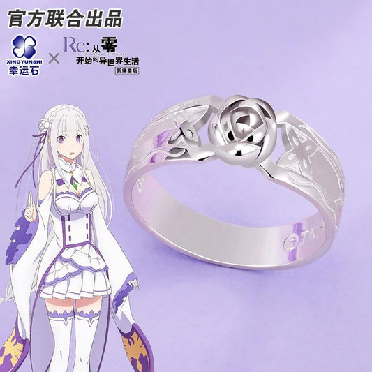 Re:Zero Life In Another World Re:Radio Emila Ring 925 Sterling Silver